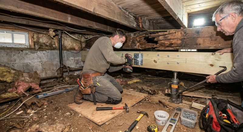 Basement Beam Repair in Kansas City, KS