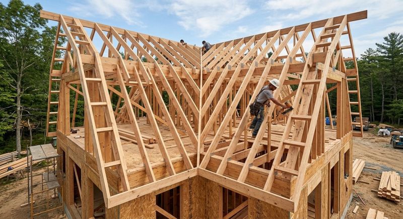 Gable Roof Framing in Kansas City, KS