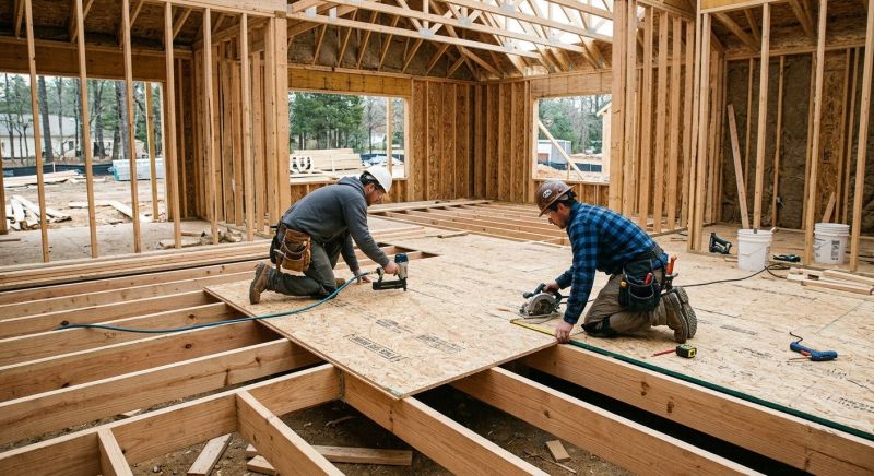 Plywood Flooring Installation in Conroe, TX